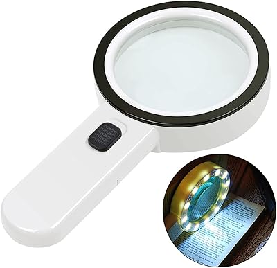 Loupe rubik 30x faite à la main avec lumière led, double couche, lentilles