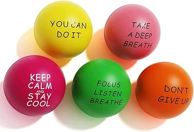 Balles anti-stress paquet de 5 balles de motivation pour soulager le stress