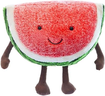 Mignonne poupée en peluche pastèque, tapis de plantes en peluche, oreiller de fruits