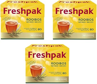 Thé freshpak pure rooibos 80 sachets sans étiquette infusion de pur et rooibos