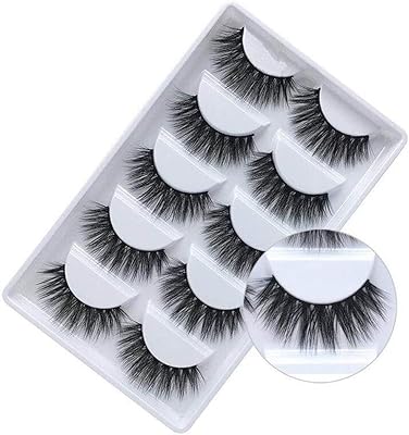 Faux cils oriti 5 paires de faux naturels moelleux 3d en grappes