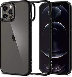 Coque spigen ultra hybrid conçue pour iphone 12 pro max - noir mat