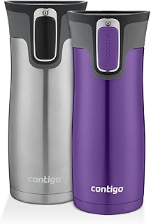 Tasse de voyage isolée sous vide contigo west loop, 16 oz, acier inoxydable