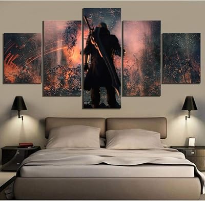 Peintures sur toile baojian 5 pièces affiche de jeu fantastique mar