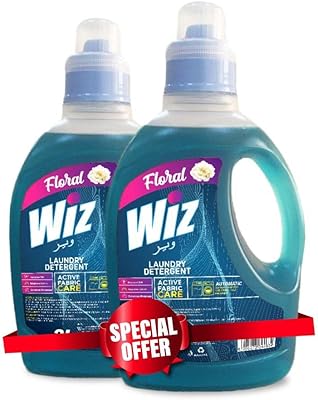 Détergent à lessive liquide wizz, 2l + 2l, présentoir