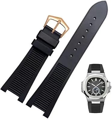 Bracelet de montre de sport en caoutchouc de silicone noir, bleu et marron