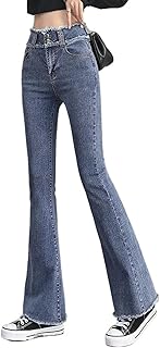 Pantalon zurdox pour femme, jean évasé taille haute su pour femme, pantalon en denim bleu/noir moulant, jean design à la cheville (couleur : hortel, taille : 28 45-50kg). Votre satisfaction commence ici, sur Diaytar Sénégal