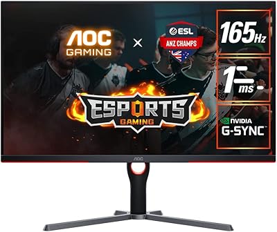 Moniteur ips aoc q32g3s 31,5w, 2560x1440, 1ms, 165hz, synchronisation gratuite adaptative, 2 x