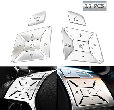 Autocollants de couverture de volant décoration intérieure de voiture pour mercedes benz classe