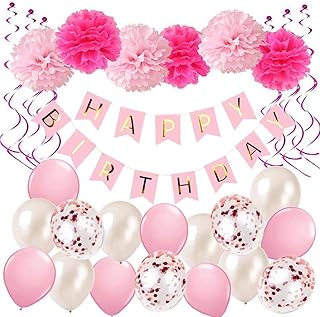Ballons de décoration de fête d'anniversaire rose sabo, ballons de fête d'anniversaire