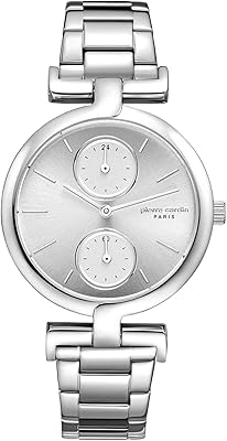 Montre décontractée pierre cardin pour femme, analogique, acier inoxydable - pc902312f05