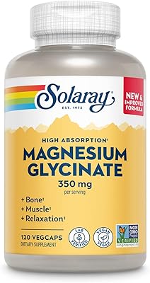 Solaray, glycinate de magnésium à haute absorption, 350 mg, 120 légumes