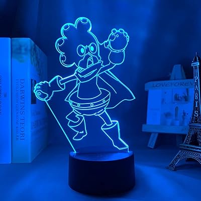 Anime my hero academia grande lampe 3d décoration de chambre à coucher cadeau