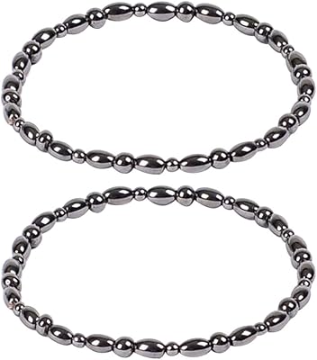2 pièces bracelet de cheville magnétique de thérapie de pierre de sang bijoux