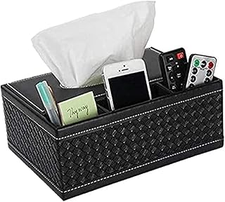 Boîte à mouchoirs rectangulaire en cuir pu support étui pour bureau