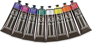 Acrylique chroma a2 student - couleurs assorties, lot de 8 tubes de 120