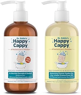 Ensemble de shampoing happy cappy, pour gérer les croûtes de lait, la dermatite