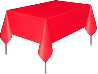 Nappe en plastique pour table rectangulaire, taille 54" x 72", nappe jetable