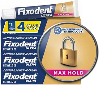 Crème adhésive pour prothèses dentaires fixodent ultra max hold pour porteurs de prothèses