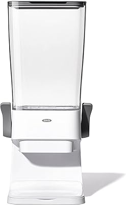 Distributeur de céréales de comptoir oxo de good grips, transparent/blanc