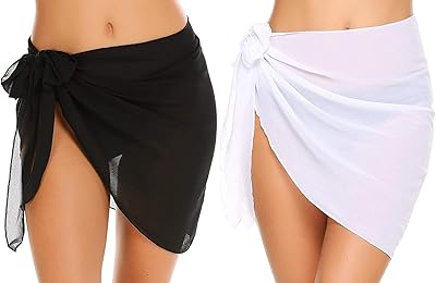 Maillot de bain paréo de plage pour femmes jupe portefeuille cache-maillot bikini
