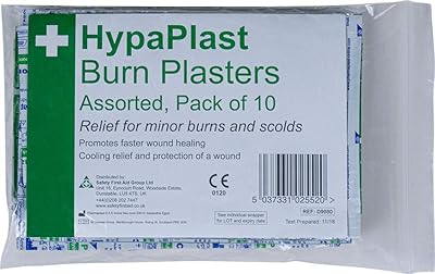 Autocollants pour brûlures stériles hypoallergéniques hepa plast, paquet de 10 (assortis)