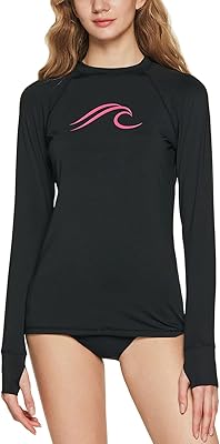 Chemise de surf à manches longues athleo pour femme upf 50+ rash guard