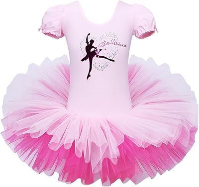 Justaucorps pour costume de ballerine robe jupe tutu en tulle à