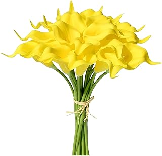 Wenbo 20 pièces fleurs de lys calla artificielles en soie pour la cuisine