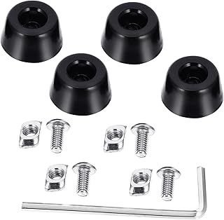 Musisaly 4 pièces type 2040 pieds absorbant les chocs écrous de cosse noirs