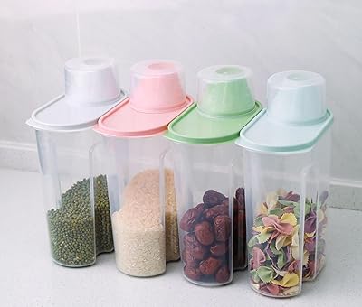 Récipients de conservation alimentaire sky touch 4 pièces récipients à céréales de 25