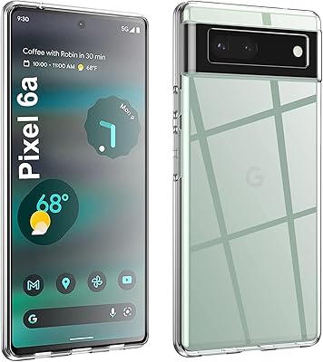 Coque de protection arrière transparente pour réseau google pixel 6a 5g