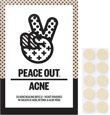 Soins de la peau peace out contre les taches d'acné. patchs hydrocolloïdes anti-acné