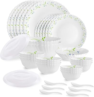 Service de table cello opalware de la série dazzle de tropical lagoon, 35