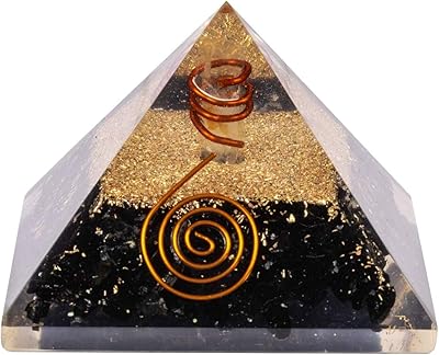 Pyramide d'orgonite pyramide de tourmaline noire ricoh, pointe de cristal, pyramide pour cadeaux
