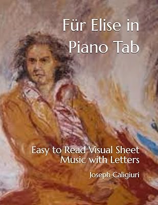 Fur elise in piano tab : partition visuelle facile à lire
