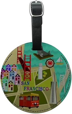 Graphics & more san francisco gate golden bridge bay pier étiquette d'identification