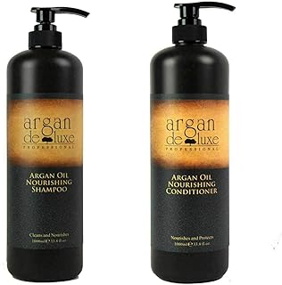Coffret shampoing et après-shampooing à l'huile d'argan marocaine (2 x 980 ml) ultra-hydratant
