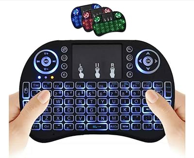 Mini clavier à télécommande sans fil, pavé tactile et souris avec rétroéclairage rvb