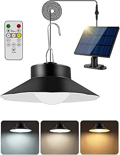Lumières solaires d'extérieur et d'intérieur, lampes suspendues à led du crépuscule à l'aube