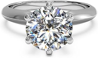 Bague de fiançailles solitaire en argent sterling 3 ct plaqué or