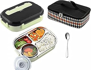Boîte à déjeuner bento avec bol soupe et sac acier inoxydable