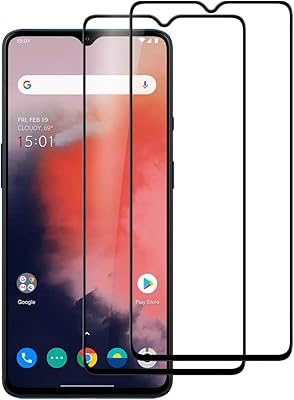 Protecteur d'écran en verre trempé oneplus 7t [anti-rayures] transparent hd pour oneplus 7t