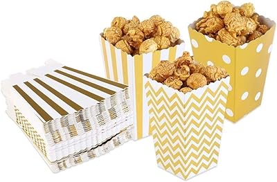 36 pièces boîtes de pop-corn en carton contenants de bonbons sacs en papier pour cinéma tables à dessert faveurs de mariage, or. Le meilleur du e-commerce discount réuni sur Diaytar