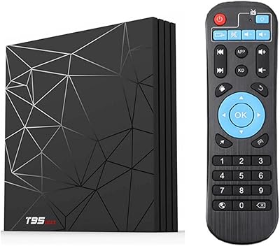 Boîtier tv android 9.0, t95 max 4 go 64 go avec processeur allwinner