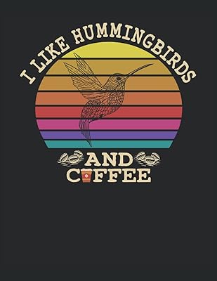 J'aime les colibris et le café retro sunset : carnet | ligné, lettre