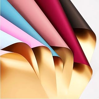 Papier d'emballage cadeau double face imperméable 6 couleurs papier cadeau de fleurs soie