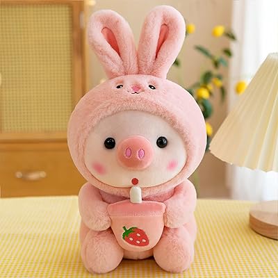 Early supply 9,8" cochon en peluche, lapin en peluche, poupée de dessin animé, cadeau d'anniversaire pour garçons et filles, décoration de la maison. Profitez des meilleurs deals du Sénégal sur Diaytar