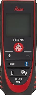 Télémètre laser leica geosystems disto d2 de 330 pieds avec bluetooth 4.0, noir/rouge