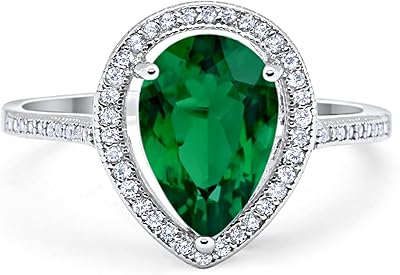 Bague de mariage en argent sterling 925 avec zircone cubique simulée en forme